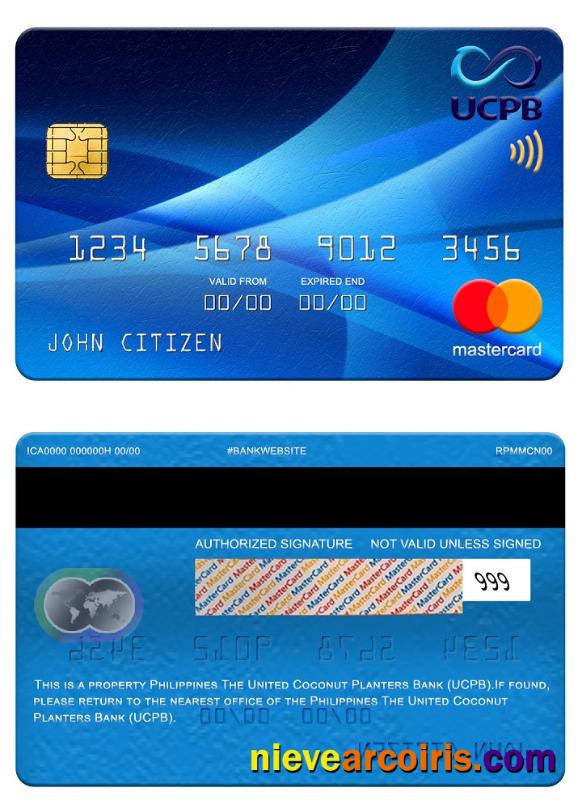 Philippines The United Coconut Planters Bank (UCPB) mastercard